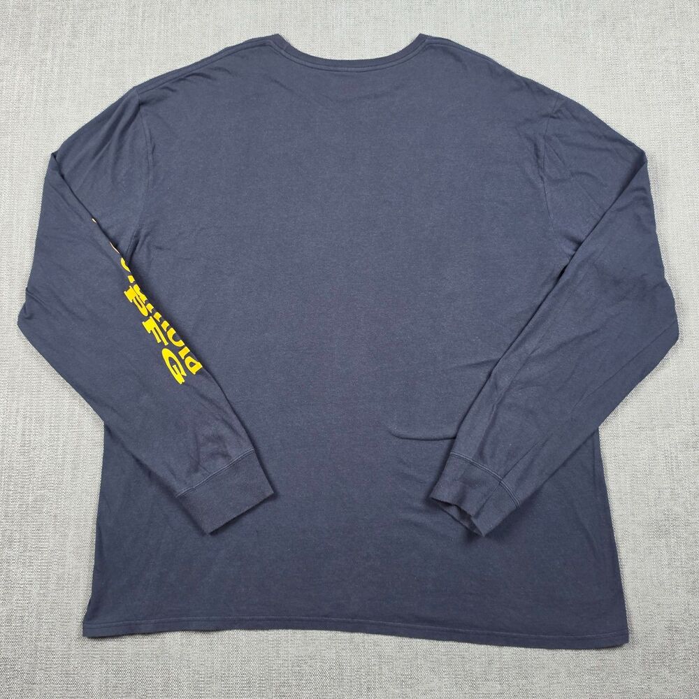 Columbia PFG Shirt Mens XXL 2XL Blue Long Sleeve Fishing Hook Graphic Cotton Tee - Picture 4 of 7